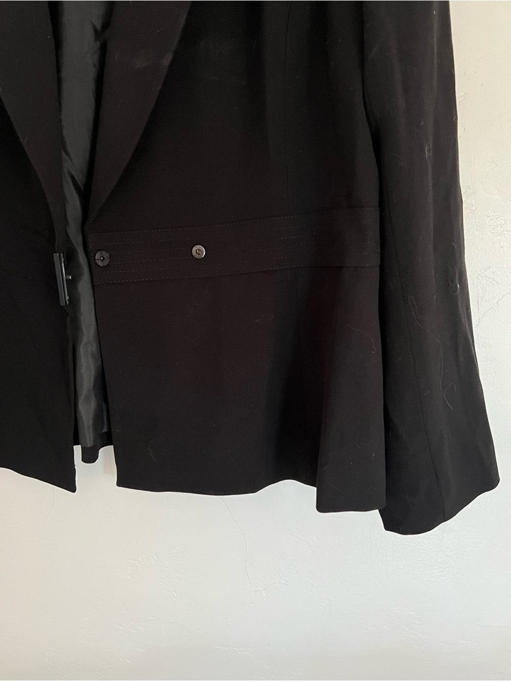 Calvin Klein Black Women's Single-Button Blazer - Picture 2 of 5